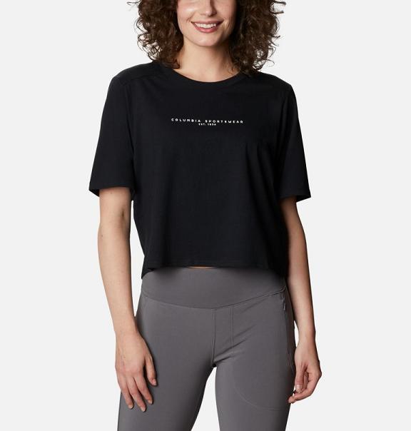 Columbia Womens T-Shirt Sale UK - Sun Trek Clothing Black UK-50032